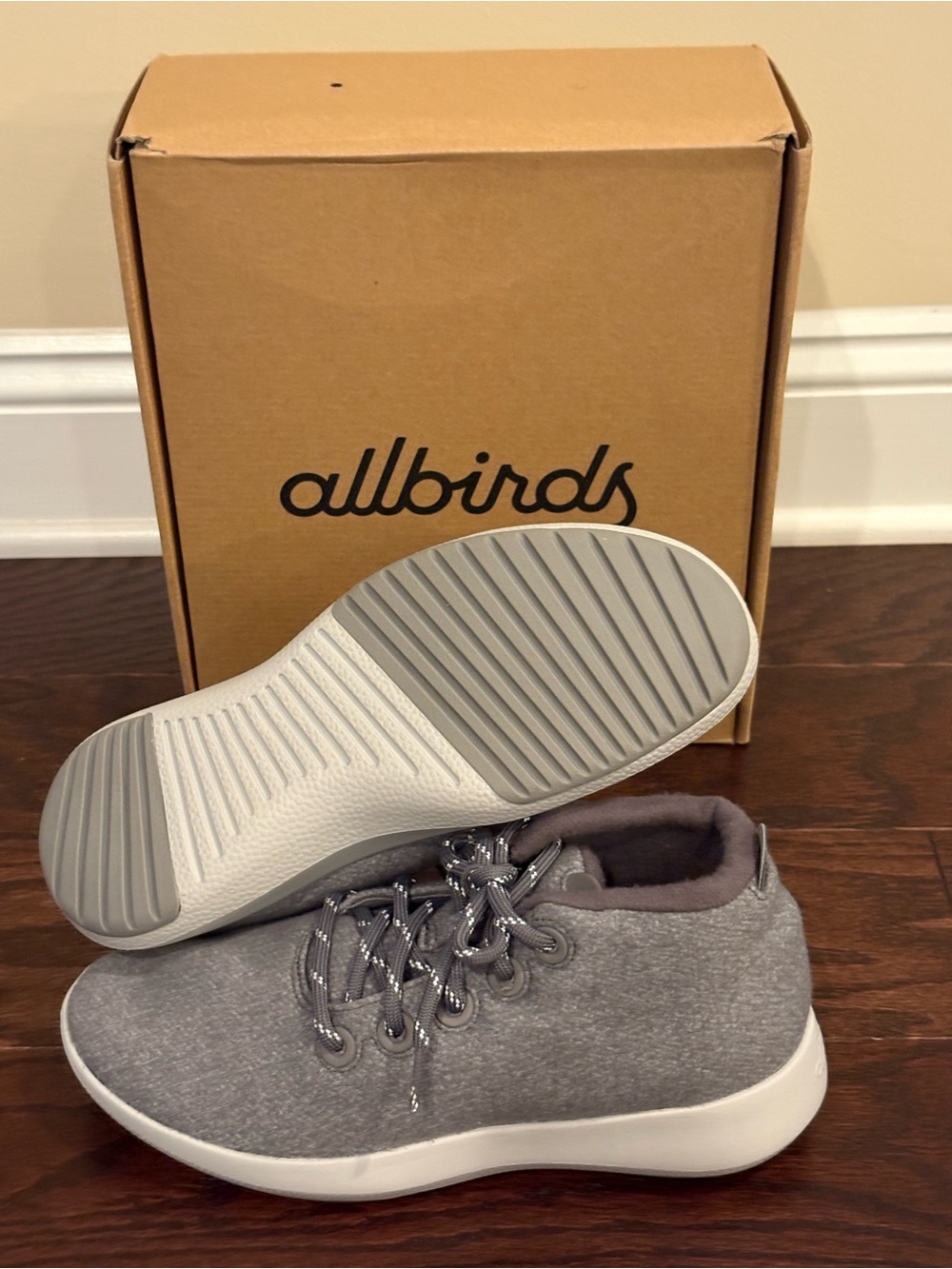 Allbirds Women's Light Grey Wool Runner-Up Mizzle Comfort Shoes SZ 10 NEW IN BOX